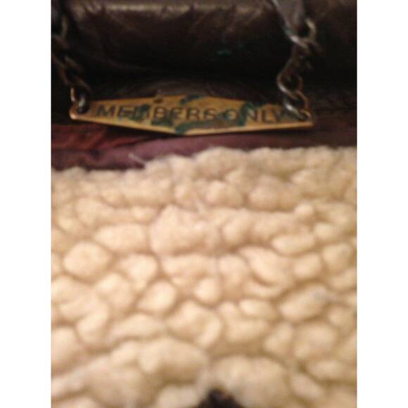 Vintage Members Only Leather Bomber Jacket Mens 42 Sherpa Lining - Picture 3 of 10